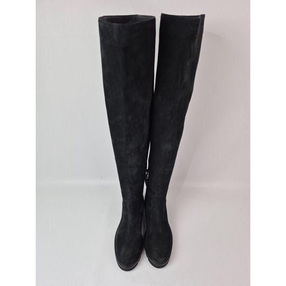 Stuart Weitzman Women's Black Chicago Lug Suede Over-the-knee Boots Size 6 - Picture 3 of 7